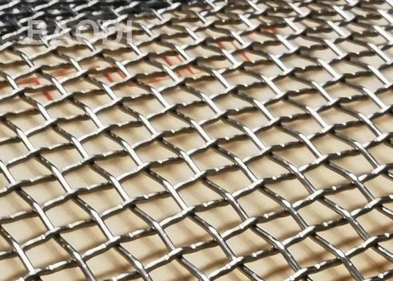 平織りの幅の1.5mひだを付けられた金網の編まれたパネル