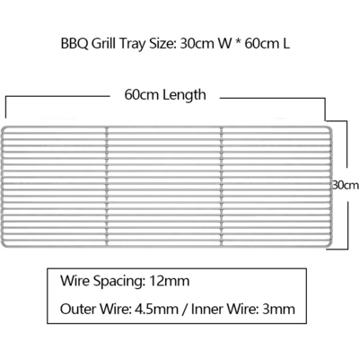 BBQ ワイヤレフ 防水で多用途の調理用ラック 30*60cm L