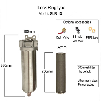 ステンレススチール304 家庭用 家庭用 大流水浄機 NPT/BSPT/BSP スレッド 標準 0.1-1Mpa