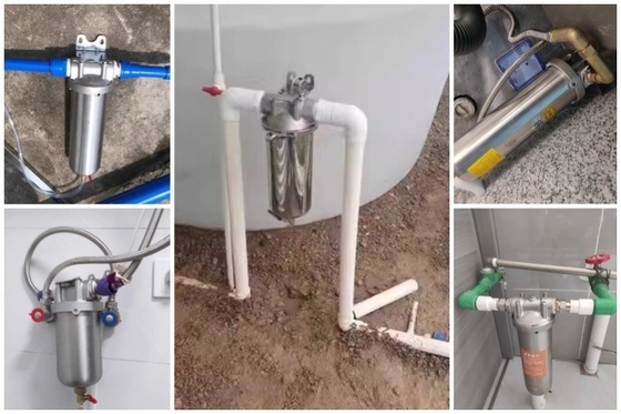 スレッド標準 NPT/BSPT/BSP 40 マイクロン スピンダウン 清潔な家庭用水道水のためのステンレス鋼堆積物フィルター