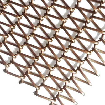 インテリアスペース モダン エレガンス 建築用ワイヤ Mesh パネル 銅と青銅で 69.6% オープン エリア