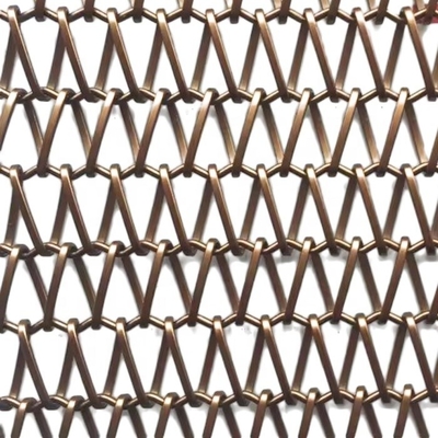 インテリアスペース モダン エレガンス 建築用ワイヤ Mesh パネル 銅と青銅で 69.6% オープン エリア