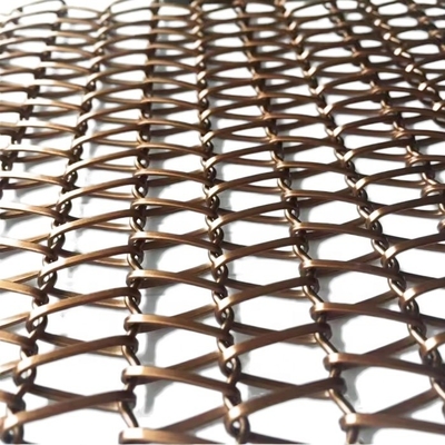 インテリアスペース モダン エレガンス 建築用ワイヤ Mesh パネル 銅と青銅で 69.6% オープン エリア