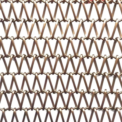 インテリアスペース モダン エレガンス 建築用ワイヤ Mesh パネル 銅と青銅で 69.6% オープン エリア